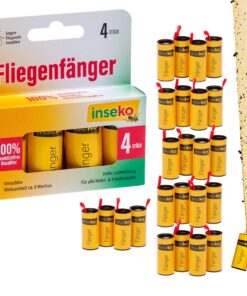Inseko 24 x Fliegenfalle IPremiumqualität I fruchtfliegenfressend I umweltfreundlich - giftfrei (24)