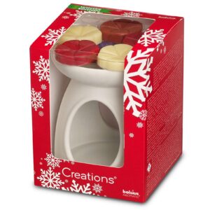 Bolsius Duftwachs Aroma, weiß, ideales Geschenkkompliment, Wohnzimmer und Büro, 10 x 15 x 40 cm, echter Duft, langlebig,