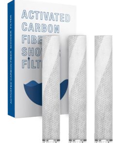 Ulinek 3er Pack Kohlefilter für Duschkopf - Kalk & Duschbrause entfernt - Hochdruck Wassersparung - schonend für Haare &