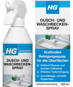 Täglicher Sprühreiniger HG Badreiniger 500 ml für Kunststoff, geflieste Wände und Marmor | HG Badreiniger 500 ml - Sprü