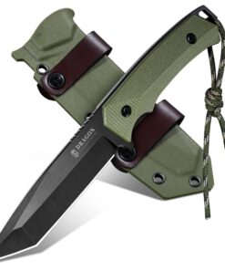 Dragon Creek Outdoor Messer - Feststehend Tanto Klinge, Ergonomischer Griff, Kydex Scheide für Camping & Trekking