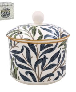 Lesser & Pavey Weidenzweig Zuckerdose mit Deckel - William Morris - moderne Keramik-Zuckerdose für jede Küche