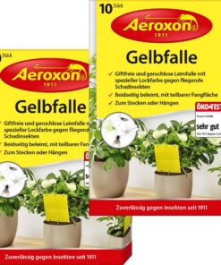 Aeroxon Gelbsticker - 20 teilbare Leimtafeln, perfekt für Zuhause und auf dem Balkon - Trauermücken, Blattläuse, Thripse