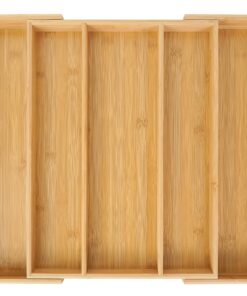 Utoplike Bambus Besteck Organizer Ausziehbar 3-5 Fächer Küche Schubladen