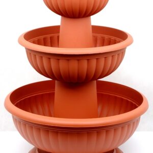Blumensäule Grace | Terracotta | 25cm bis 45cm Pflanzschale