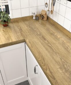 Temari Hellbraun Klebefolie Holzoptik Selbstklebend 40x200cm Küche Arbeitsplatte Wand Tapete Wohnzimmer Abwaschbar