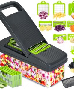 Multifunktionaler Edelstahl Gemüseschneider Mandoline - Julienne, Würfel & Pommes für Küchenprofis
