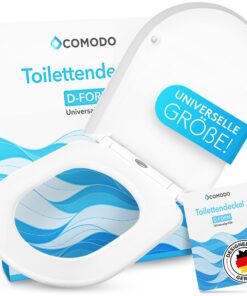 Comodo Antibakterieller Klodeckel D-Form + Absenkautomatik & Quick Release - Universell für alle WC - Klodeckel inkl. Mo