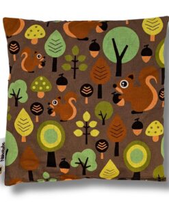 Franzis Nähstube braun Dinkelkissen 20x20cm für Wärmekissen und NackenＰ Pflege in 100% Baumwolle I Mikrowellensicher I K