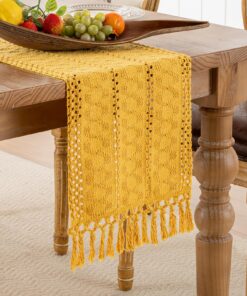 Serento Winter Table Runner Gelb Bauernhaus Stil für Hochzeit Party
