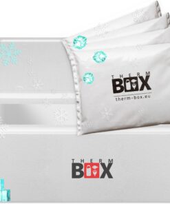 THERM BOX Styroporbox 38W mit 4X Kühlakku für Kühlbox 38L - Idealer Transportbehälter für Lebensmittel bei den Familien