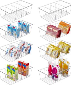 Vtopmart 8Pack Kühlschrank Organizer mit Fächern - Transparente Behälter für Küche ClimeCo Certified