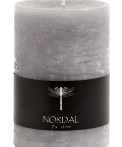 Nordal Graue Kerze medium für Zuhause