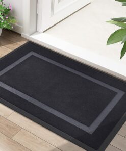 Homaxy rutschfest Schmutzfangmatte außen und innen, pflegeleicht robust Fußabtreter für Haustür, Balkon, Garten - 40x60c