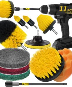 Holikme Gelbe Bürstenaufsatz Bohrmaschine Set (1 Stück) - Professionelle Bohren mit leichtem Druck - Suitable for Holz u