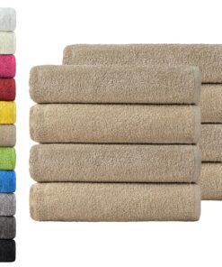 NatureMark 8er Spar-Pack Frottier Handtücher - Baumwoll-Set für die Familie - Bad und Wäscheschrank - SOFT & ABSORBIEREN