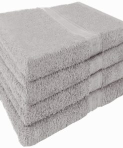NatureMark 4er Set Frottee-Handtücher – 100% Baumwolle, OEKO-TEX STANDARD 100