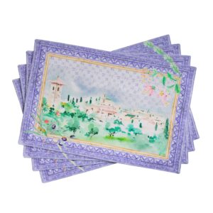 Maison d' Hermine Luberon 100 % gekämmte Baumwolle Küchentuch, Premium-Stoff, 4 Stück, waschbar für Zuhause und Grillpar