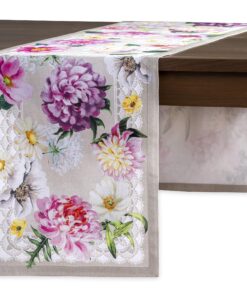 Maison d'Hermine dekorativer, waschbarer Tischläufer Oster-Tischdecke 50cm x 150cm OEKO-TEX Pivoine Frühling/Sommer