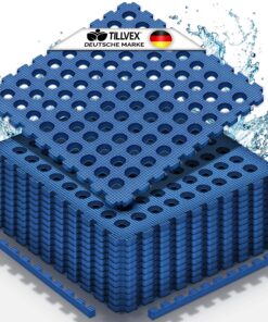 tillvex® Pool-Bodenschutzmatte – 4er-Set (51×51 cm), wärmeisolierend & rutschfest