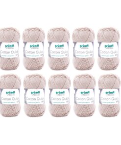 Gründl Wolle Cotton Quick - tauglich für Häkeln - Strick- und Häkelgarn zum Glätzen - 100% Baumwolle - 10 Knäuel 50 g /