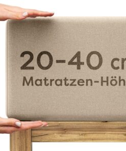 Wolkenfeld Spannbettlaken Beige - Premium Jersey Baumwolle mit 5% Lycra - Atmungsaktiv & Oeko-TEX Zertifiziert - Faltenf