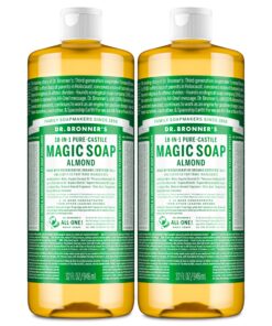 Dr. Bronner Pure-Kastilien Seife Hemp Almond 18-in-1 Bio USDA Organic 32 oz 2er Pack