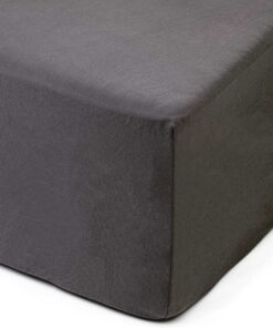 Amago Spannbetttuch - Baumwollqualität, Anthrazit, 140 x 200 cm -Comfort und Dicke
