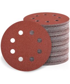 115mm Schleifpapier 40/80/120/240 Körnung, 80 Stück für Exzenterschleifer 115mm Klett Schleifblätter 80 Stück 8 Loch Exz