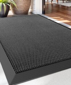 DEXI rutschfeste Fußmatte außen 60x90 cm, langlebig und wasserdicht für die Haustür, robust und schmutzhindernisk Peugeo