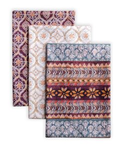 Maison d'Hermine 100% Baumwolle Küchenhandtücher 3er-Set saugfähig mit Aufhängeschlaufe OEKO-TEX STANDARD 100 Küche Weih