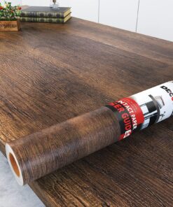 Decotalk Holz Klebefolie Selbstklebend fürVintage Holztapete Braun