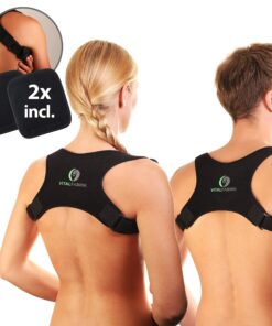 VITALFABRIK® Rückenstütze zur Haltungskorrektur für Damen und Herren - Größe M VITALFABRIK® Schultergurt zur Rückensch