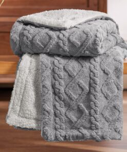 BEDSURE Kuscheldecke für Sofa - Doppelgesicht Extra Weich, Flauschig, OEKO-TEX STANDARD 100 BEDSURE Strickdecke für Sof