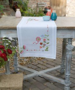 Vervaco Stickpackung 40 x 100 cm Vorgedruckte Blumen zum Selbststicken für Erwachsene Kreatives Geschenk