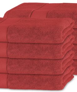 BANANALU Handtücher 8er-Set – 100% Baumwolle, 50×100 cm, 450 g/m² – Bordeauxrot
