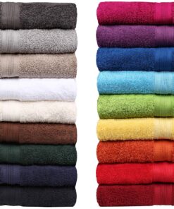 NatureMark Frottee-Handtücher – Premium Baumwolle | 4er Set 50 x 100 cm, Anthrazit