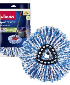 Vileda H2PrO Wischmopp-Ersatzkopf | Mikrofaser-Moppkopf | Entfernt hartnäckigem Schmutz | langlebiger Mopp | für alle Bö