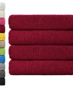 NatureMark 4er Pack Duschtücher, 100% Baumwolle, für die komfortable Badexperience bei der ganzen Familie