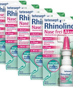 Tetesept Rhinolind Nasenspray abschwellend - Erkältung & Schnupfen-befreiend & weichende - 5 x 20 ml