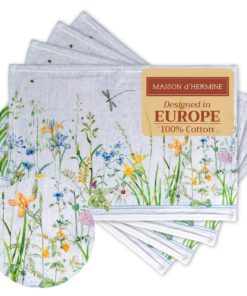 Maison d'Hermine Dekorative Tischsets 100% Baumwolle für Dinner und Restaurant-Ostern