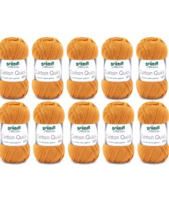 Gründl Wolle Cotton Quick - dünnes Strickgarn für Häkeln - Glänzend und hautfreundlich - 100% Baumwolle - 10 Knäul 50 g