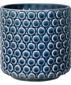Retro Übertopf Nordring Keramik Blumentopf für Zimmerplanten Dotty M (12,5 cm ø) PetrolVintage