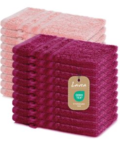 Lavea® Waschhandschuhe 20er Set 15×21 cm – 100% Baumwolle, saugstark & weich