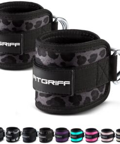 Fitgriff® Fußschlaufen V1 (gepolstert) - für Fitness Training am Kabelzug - Ankle Straps für Fitness-Lover (2 Stück)