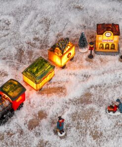 Spetebo LED Deko Weihnachtszug - Batterie betrieben - Weihnachtsstadt Tischdeko | Spetebo LED Deko Weihnachtszug - Weih