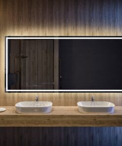 FORAM Badspiegel mit Beleuchtung - Led Spiegel Bad - Feinmontiert fürModerne Badezimmer - 120x70cm - Individuell nach Ma