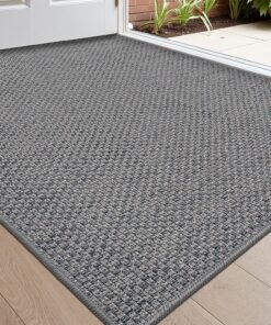 Dexi Absorbierende Fußmatte Innen 61 x 92 cm, rutschfest und waschbar,Ideal für Familie mit Kindern bei Eingang, grau OE