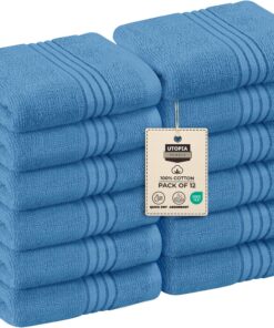 Utopia Towels Premium Waschlappen-Set sehr saugfähig und weiche Flanell für Badezimmer und Gesichtshandtücher 100% Baumw