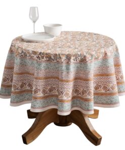 Maison d' Hermine Tischdecke rund 100% Baumwolle bunt für Party und Hochzeit OEKO-TEX STANDARD 100 160 cm